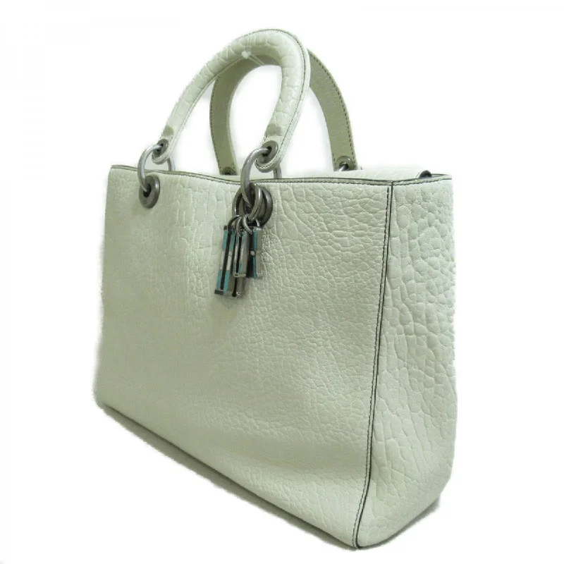 Christian Dior handbags with a detachable mirror for on - the - go touch - upsLarge Leather Lady Dior