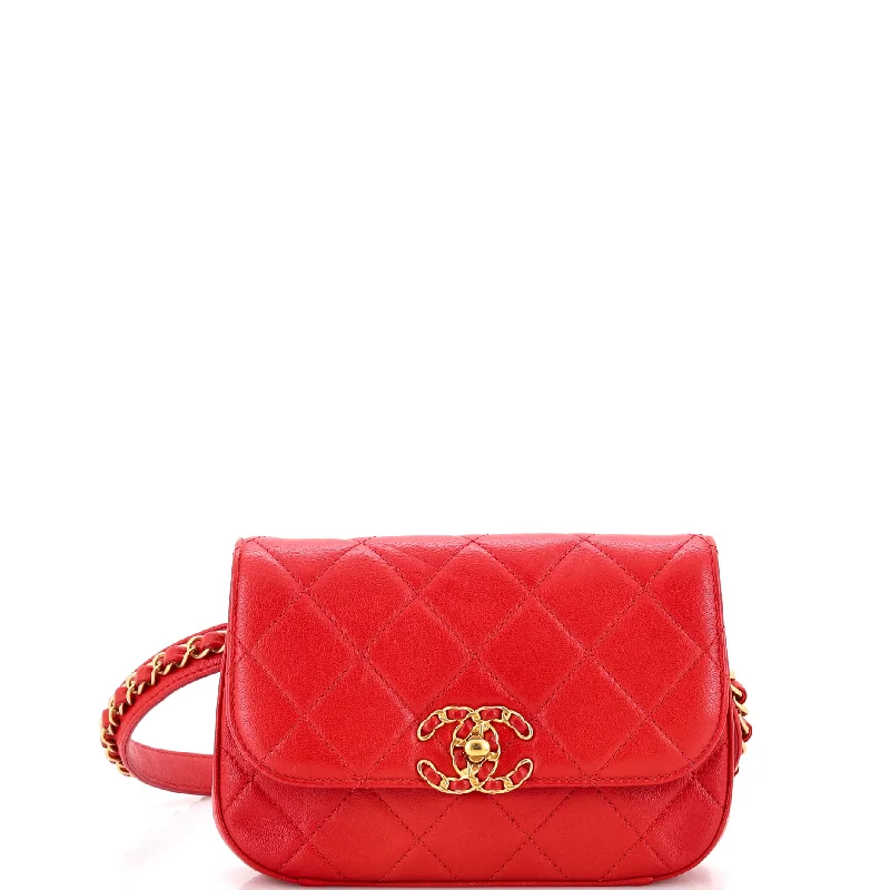 Christian Dior crossbody bags with a front - flap pocket for easy accessChain Infinity Waist Bag Quilted Lambskin