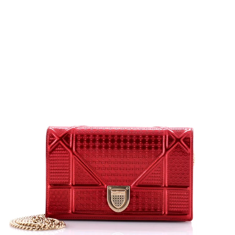 Christian Dior bags with a quilted pattern and gold - toned hardwareDiorama Wallet on Chain Cannage Embossed Calfskin