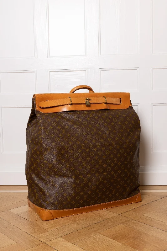 Louis Vuitton bags with a chain - link trim and a leather body for a modern edgeLOUIS VUITTON  Steamer Bag 55 MNG