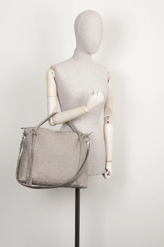 Louis Vuitton bags with a chain - link trim and a leather body for a modern edgeLOUIS VUITTON Antheia Ixia Bag Grey