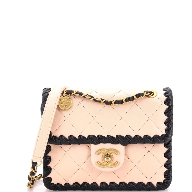 Christian Dior Saddle bags with a distressed leather finishMy Own Frame Flap Bag Braided Quilted Calfskin Mini