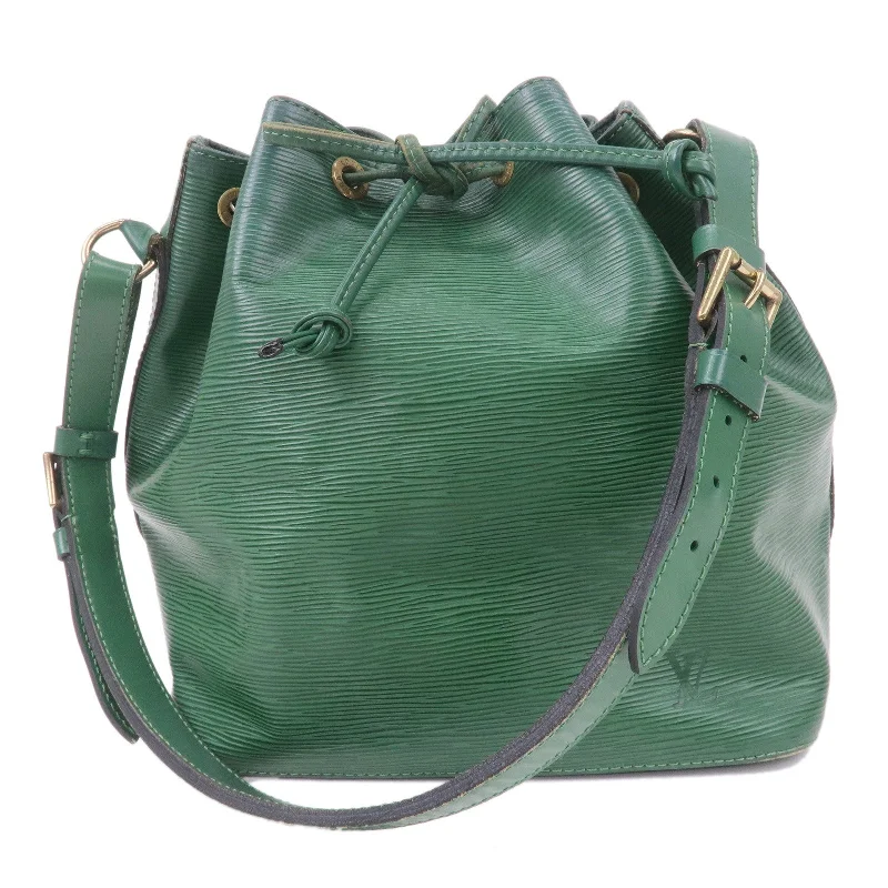 Louis Vuitton bags with a chain - link trim and a leather body for a modern edgeLouis Vuitton Epi Petit Noe Shoulder Bag Borneo Green M44104Used F/S