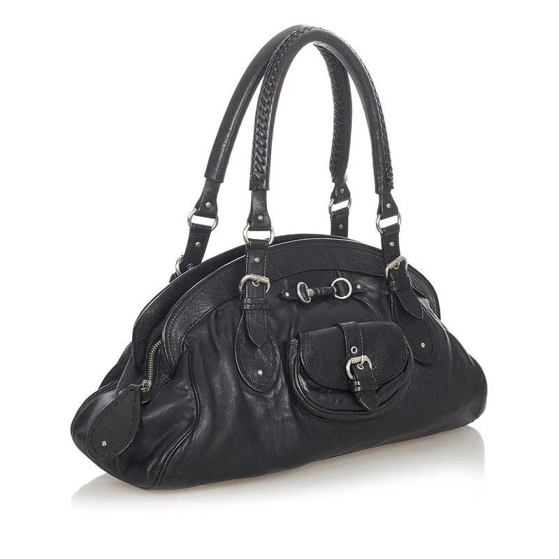 Christian Dior handbags with a snap - button closure and a decorative buckleMy Dior Frame Leather Shoulder Bag 01-RU-1027