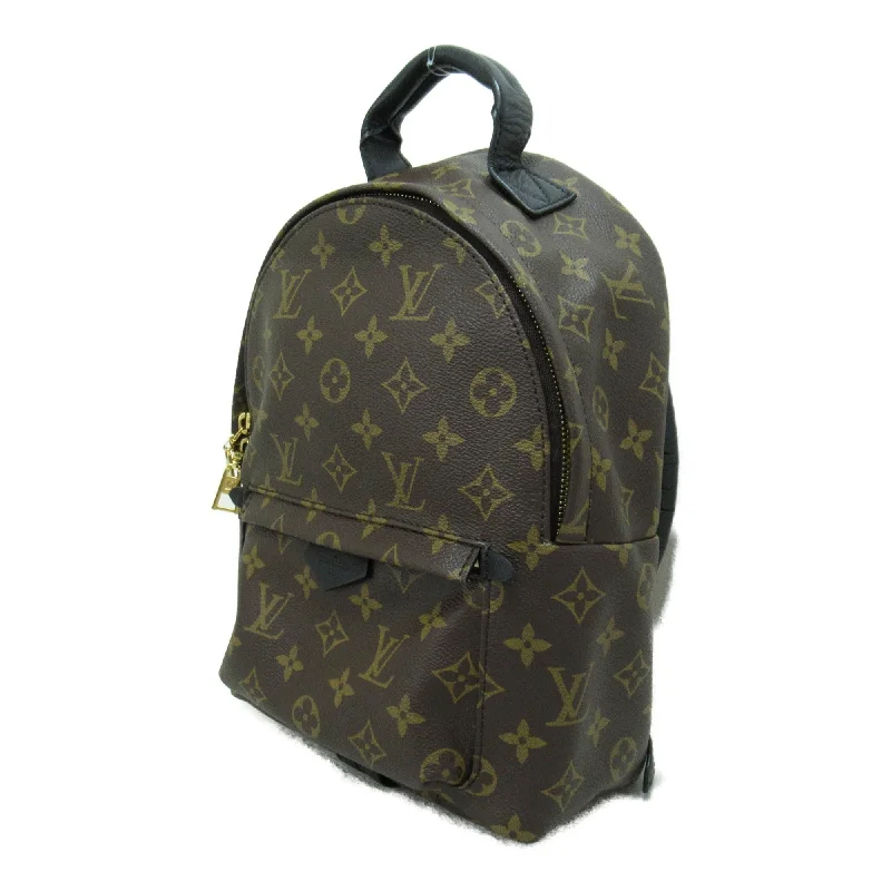 Louis Vuitton bags with a chain - link trim and a leather body for a modern edgeLOUIS VUITTON Palm Springs Backpack PM Brown Monogram PVC coated canvas M44871