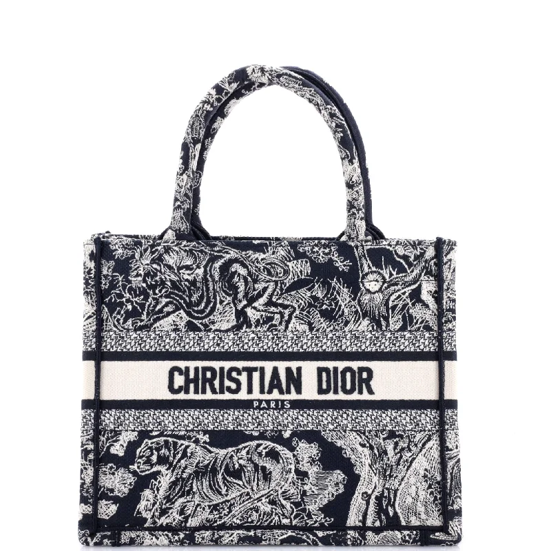 Christian Dior bags with a side - pocket for holding a water bottleBook Tote Embroidered Canvas Small