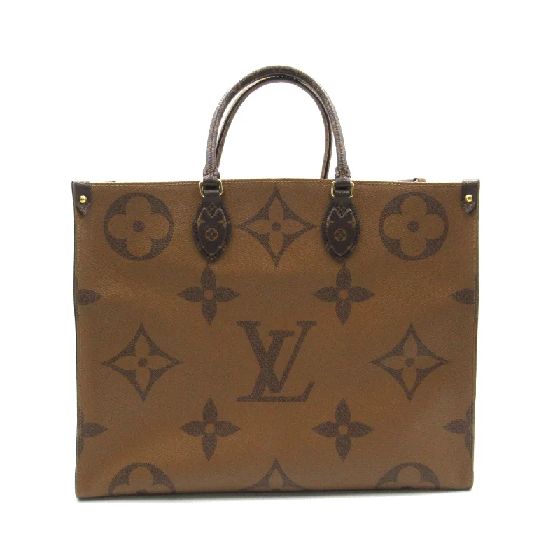 Louis Vuitton bags with a chain - link trim and a leather body for a modern edgeLOUIS VUITTON On the go GM Brown Monogram PVC coated canvas M45320