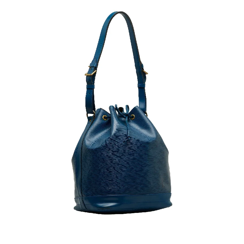 Louis Vuitton bags with a chain - link trim and a leather body for a modern edgeLOUIS VUITTON Epi Noe GM Bucket Bag