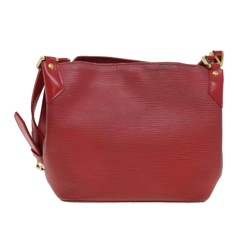 Louis Vuitton bags with a chain - link trim and a leather body for a modern edgeLOUIS VUITTON Epi Mandala PM Shoulder Bag Red M5889E LV Auth 38972