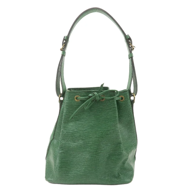 Louis Vuitton bags with a chain - link trim and a leather body for a modern edgeLouis Vuitton Epi Petit Noe Shoulder Bag Borneo Green M44104