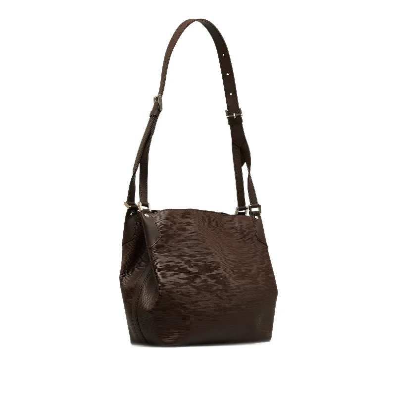 Louis Vuitton bags with a chain - link trim and a leather body for a modern edgeLOUIS VUITTON Epi Mandara MM Shoulder Bag