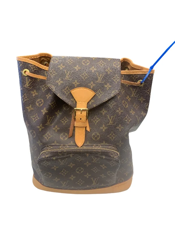 Louis Vuitton bags with a chain - link trim and a leather body for a modern edgeBackpack Designer By Louis Vuitton  Size: Large