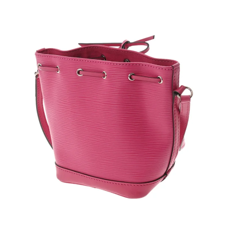 Louis Vuitton bags with a chain - link trim and a leather body for a modern edgeLOUIS VUITTON Epi Nano Noe Hot Pink M42573 Women's Leather Shoulder Bag