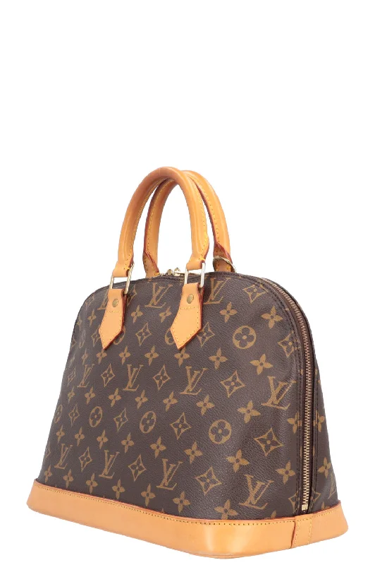 Louis Vuitton bags with a chain - link trim and a leather body for a modern edgeLOUIS VUITTON Alma Bag PM MNG