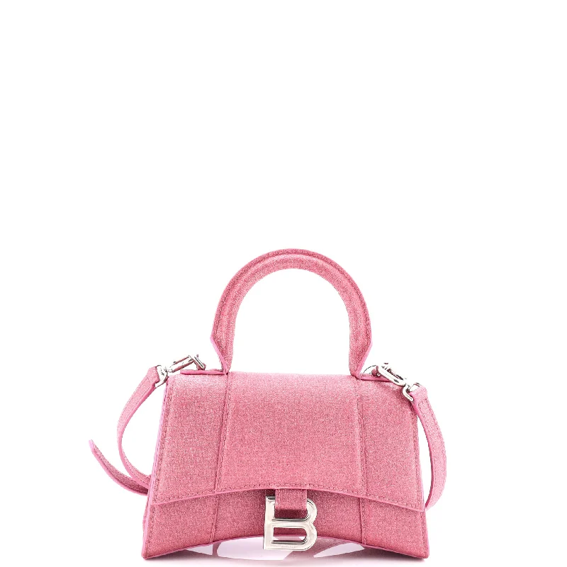 Christian Dior tote bags with a double - handle and shoulder - strap optionHourglass Top Handle Bag Glitter Leather XS