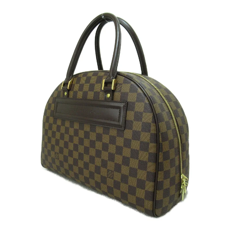 Louis Vuitton bags with a chain - link trim and a leather body for a modern edgeLOUIS VUITTON Nolita Brown Ebene Damier PVC coated canvas N41455