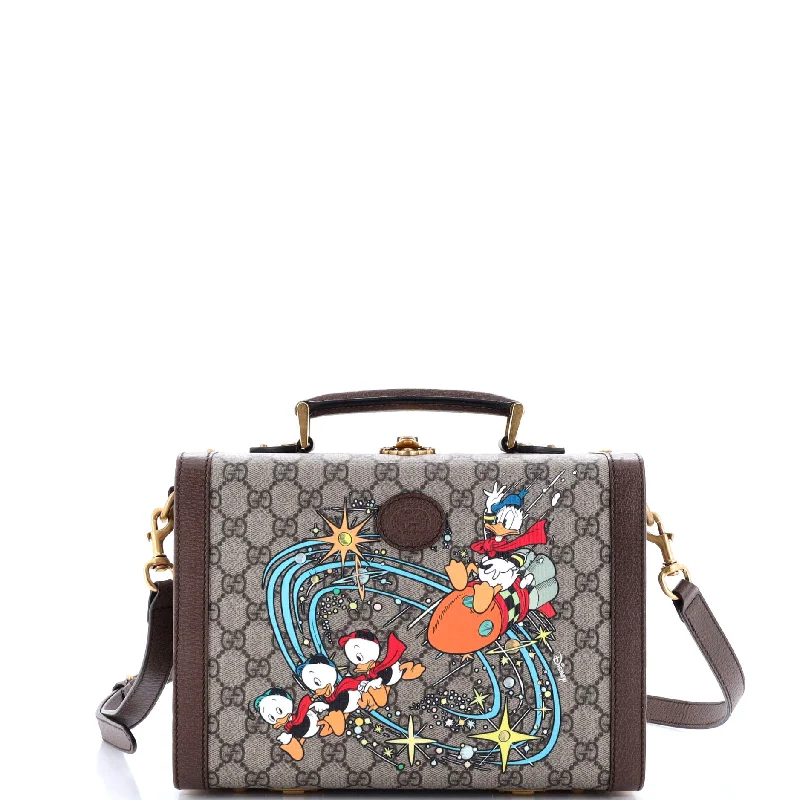 Christian Dior handbags with a snap - button closure and a decorative buckleDisney Donald Duck Top Handle Beauty Case Printed GG Coated Canvas