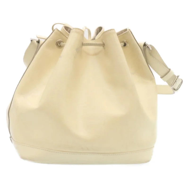 Louis Vuitton bags with a chain - link trim and a leather body for a modern edgeLOUIS VUITTON Epi Noe Shoulder Bag White M4084J LV  am2138g