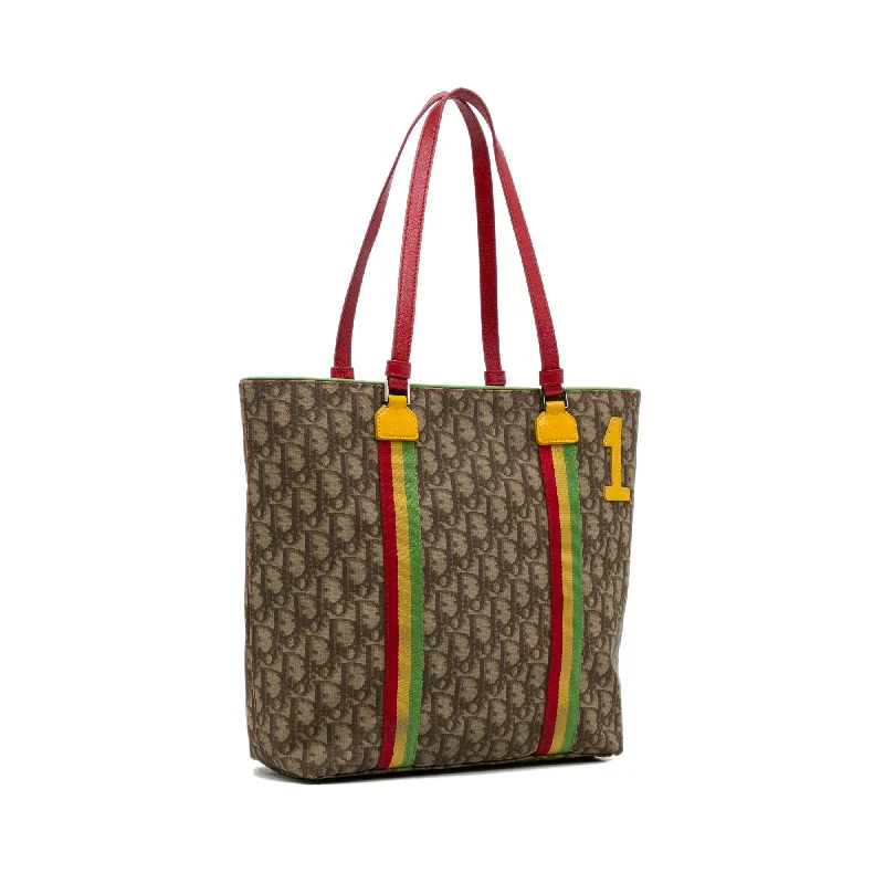 High - fashion Christian Dior bags with a geometric patternBrown Dior Diorissimo Rasta Tote Bag