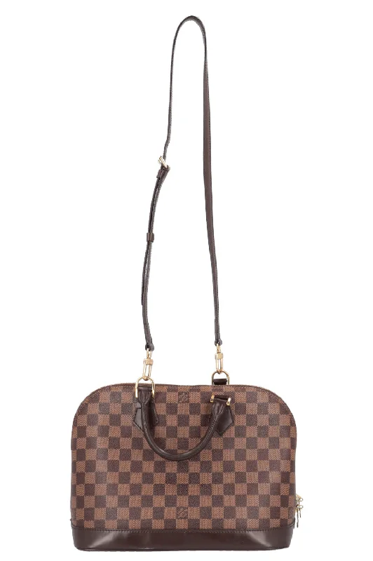 Louis Vuitton bags with a chain - link trim and a leather body for a modern edgeLOUIS VUITTON Alma MM