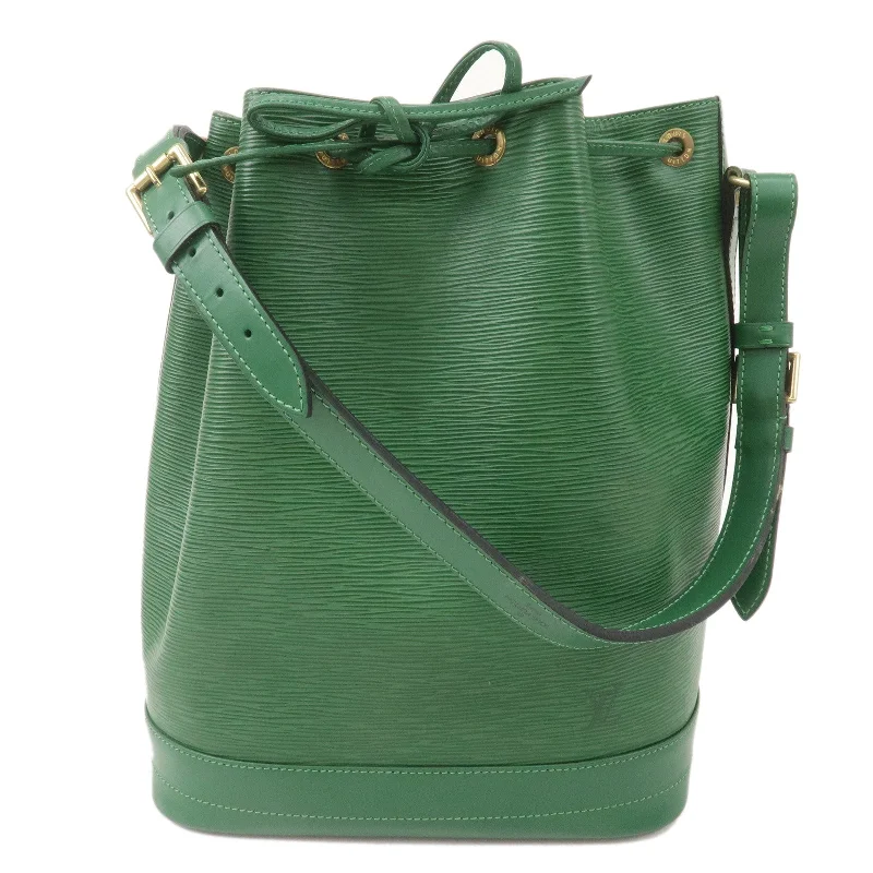 Louis Vuitton bags with a chain - link trim and a leather body for a modern edgeLouis Vuitton Epi Noe Shoulder Bag Borneo Green M44007