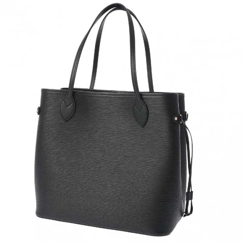 Louis Vuitton bags with a chain - link trim and a leather body for a modern edgeLouis Vuitton Epi Never Fullmm Noir Tote