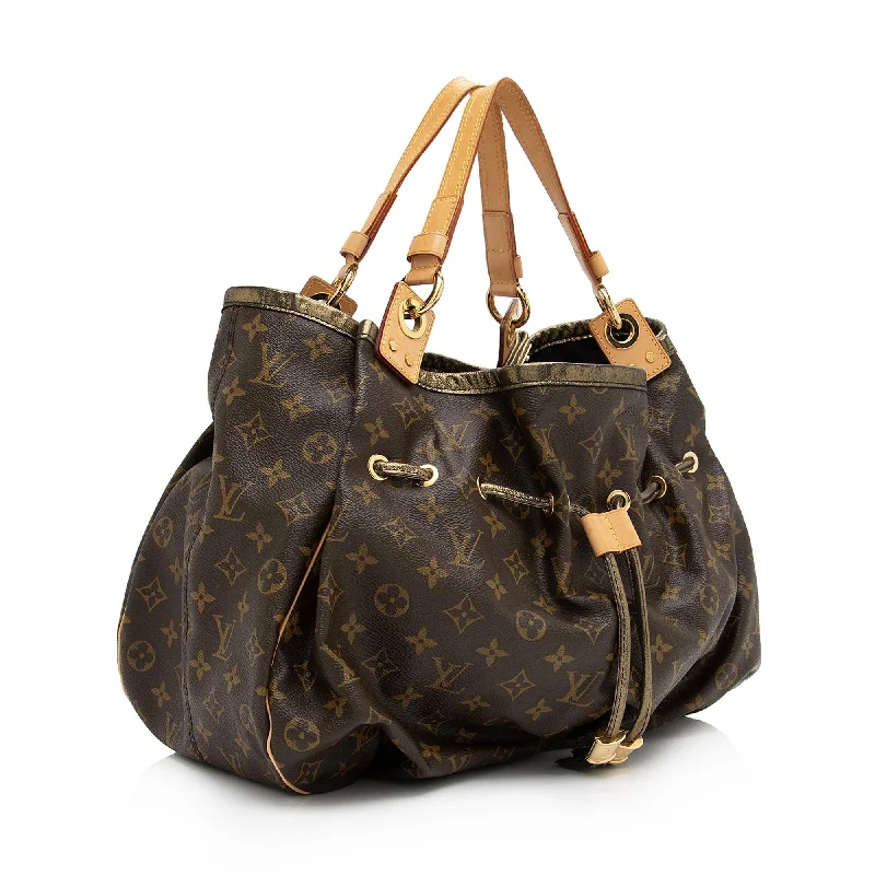 Louis Vuitton bags with a chain - link trim and a leather body for a modern edgeLouis Vuitton Limited Edition Monogram Canvas Coco Irene Tote (23090)