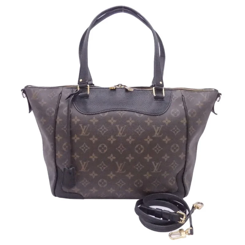 Louis Vuitton bags with a chain - link trim and a leather body for a modern edgeLouis Vuitton 2way Bag Monogram Estrella Brown Black Canvas Leather Handbag Shoulder Ladies M51192