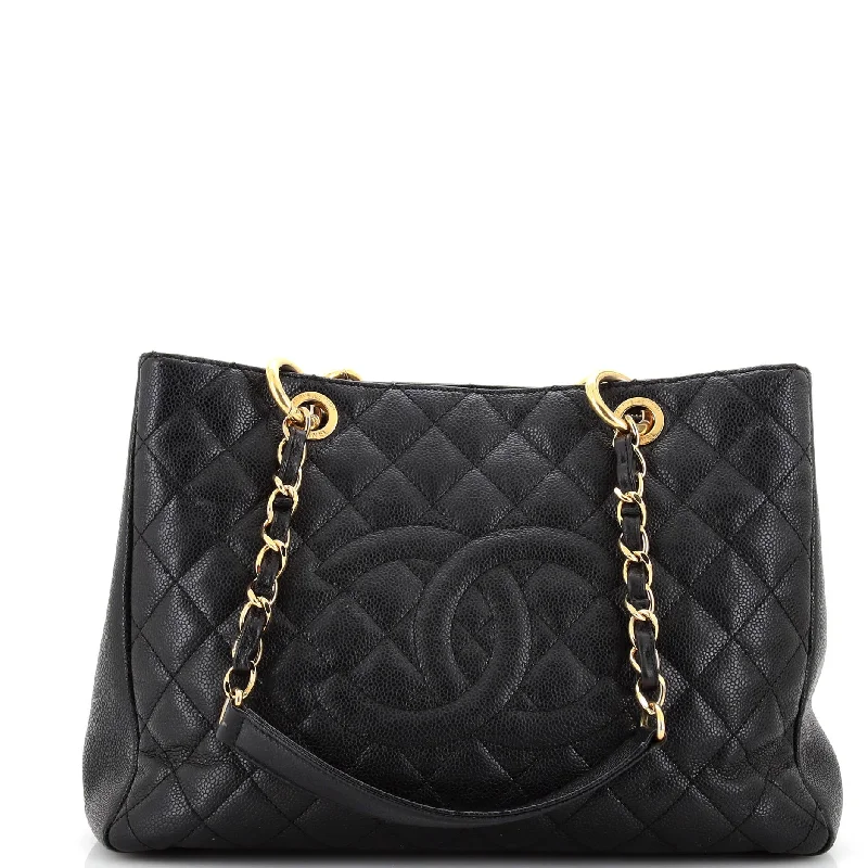 Christian Dior handbags with a detachable mirror for on - the - go touch - upsGrand Shopping Tote Quilted Caviar