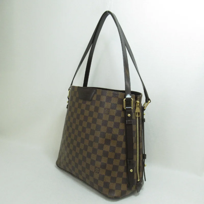 Louis Vuitton bags with a chain - link trim and a leather body for a modern edgeLOUIS VUITTON Hippo Rivington Brown Red Damier PVC coated canvas N41108