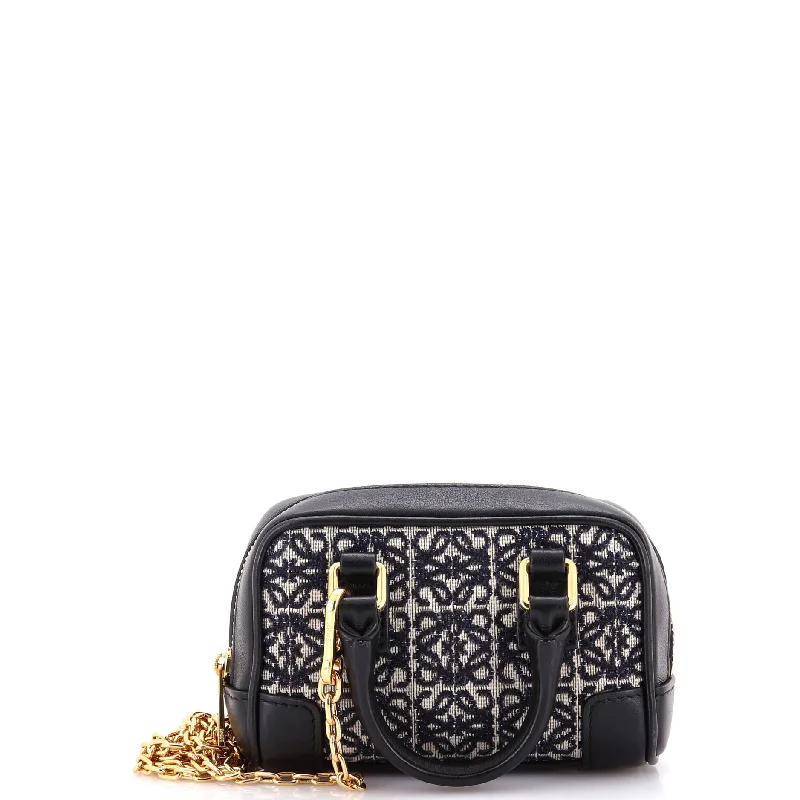 Christian Dior handbags with a removable shoulder strap for versatilityAmazona Bag Leather and Jacquard Canvas Nano