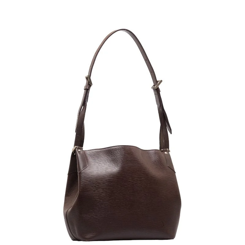 Louis Vuitton bags with a chain - link trim and a leather body for a modern edgeLouis Vuitton Epi Mandala MM M5889D Mocha Brown Leather  Louis Vuitton