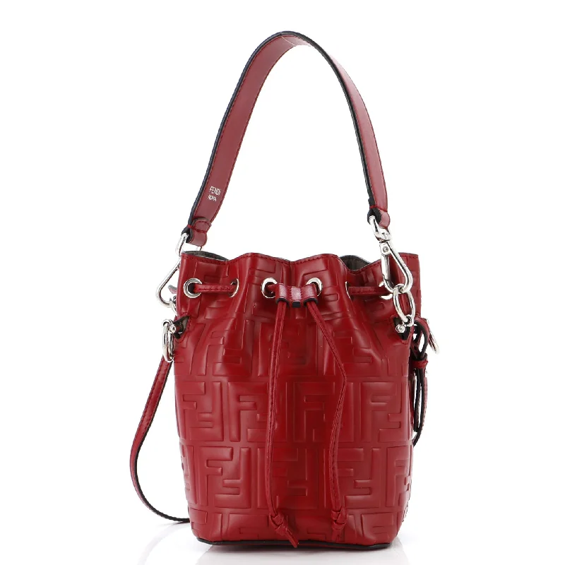 Christian Dior handbags with a removable shoulder strap for versatilityMon Tresor Bucket Bag Zucca Embossed Leather Mini