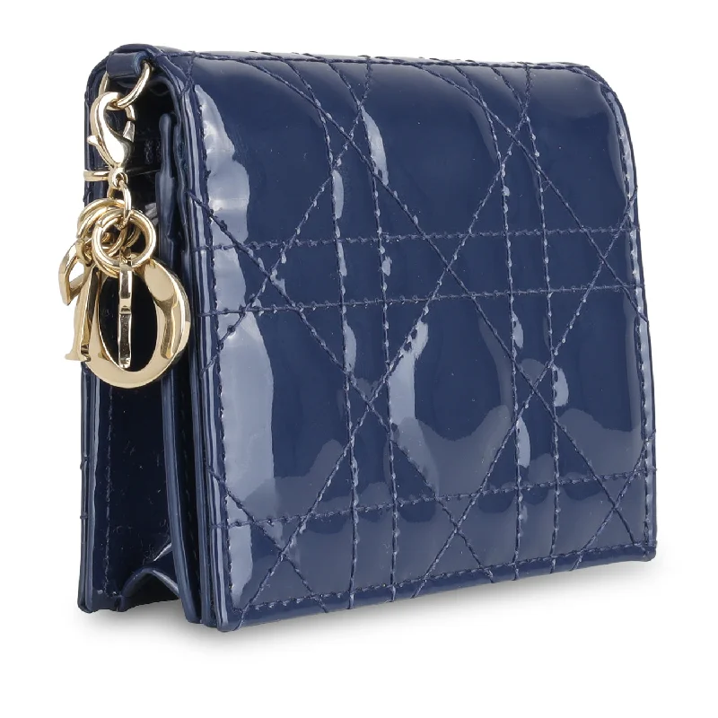 Stylish Christian Dior shoulder bags with a tassel - adorned zipperMini Lady Dior Wallet