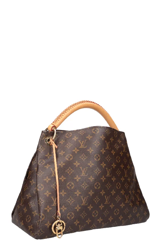 Louis Vuitton bags with a chain - link trim and a leather body for a modern edgeLOUIS VUITTON Artsy MM