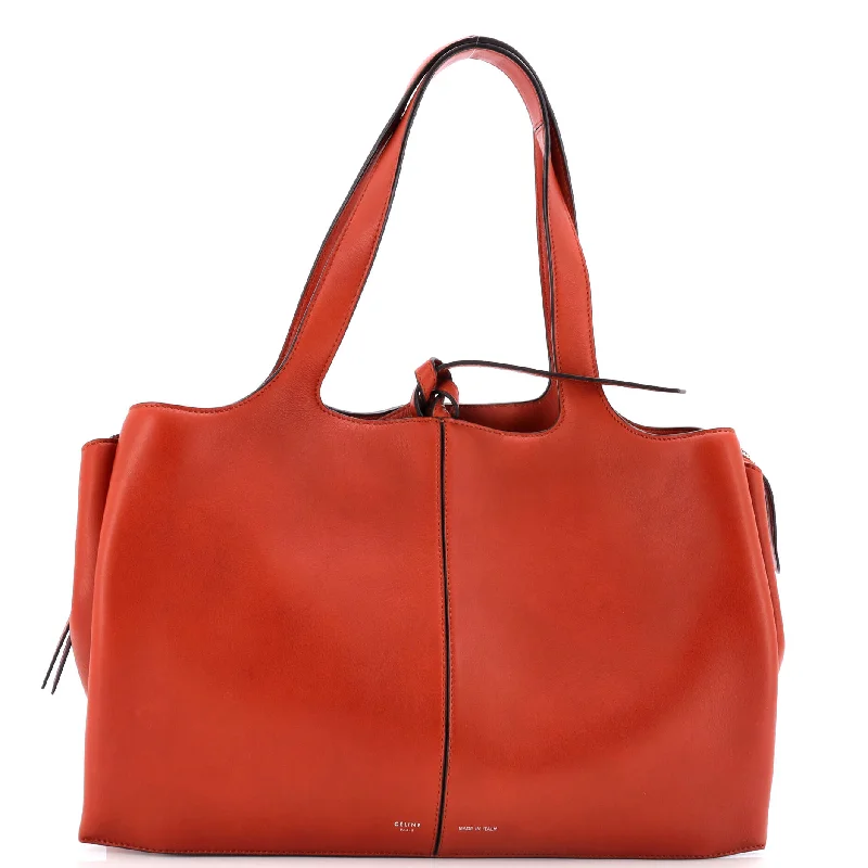 Christian Dior bags with a side - pocket for holding a water bottleTri-Fold Shoulder Bag Smooth Calfskin Medium