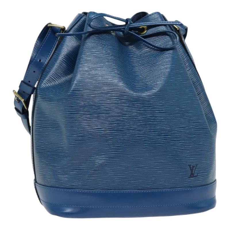 Louis Vuitton bags with a chain - link trim and a leather body for a modern edgeLOUIS VUITTON Epi Noe Shoulder Bag Toledo Blue M44005 LV Auth ep5558