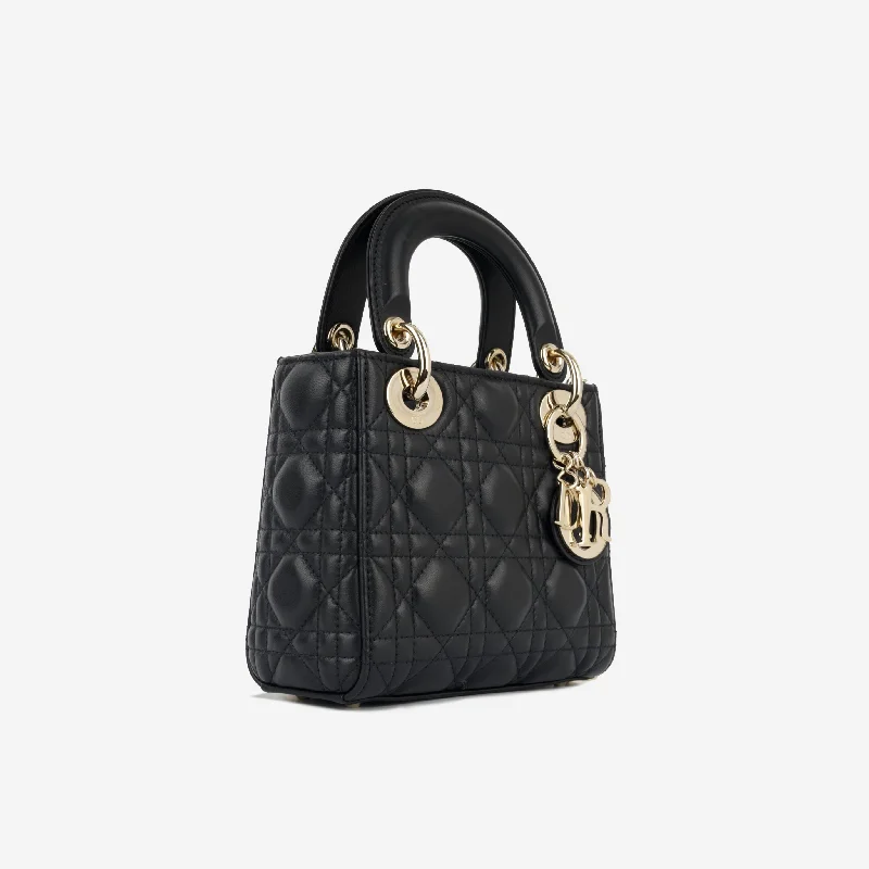 Christian Dior bags with a zip - top closure and multiple compartmentsMini Lady Dior