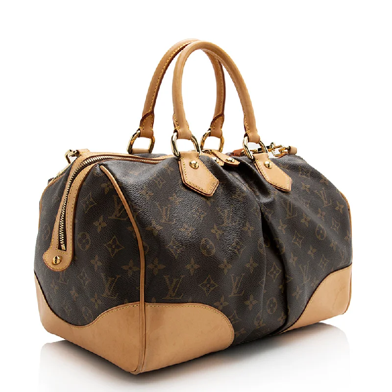 Louis Vuitton bags with a chain - link trim and a leather body for a modern edgeLouis Vuitton Limited Edition Monogram Canvas Stephen Satchel (22078)