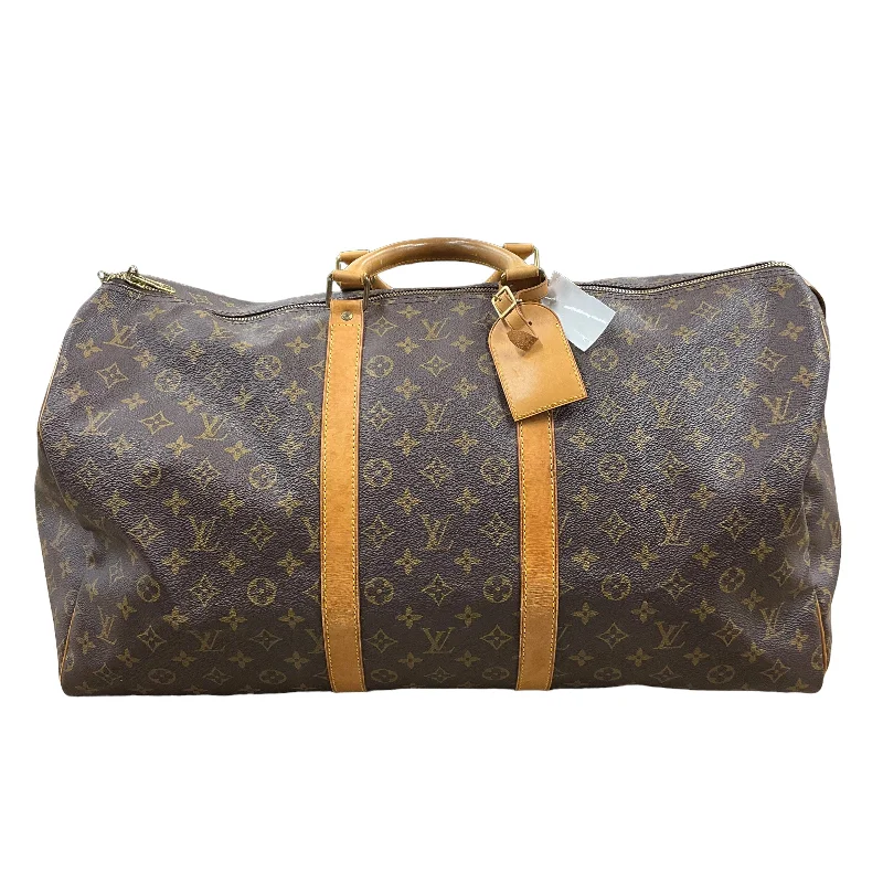 Louis Vuitton bags with a chain - link trim and a leather body for a modern edgeDuffle And Weekender Luxury Designer By Louis Vuitton  Size: Large