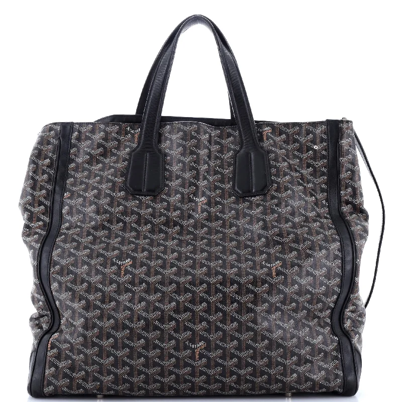 Christian Dior tote bags with a printed Dior logo on the frontVoltaire Convertible Tote Coated Canvas