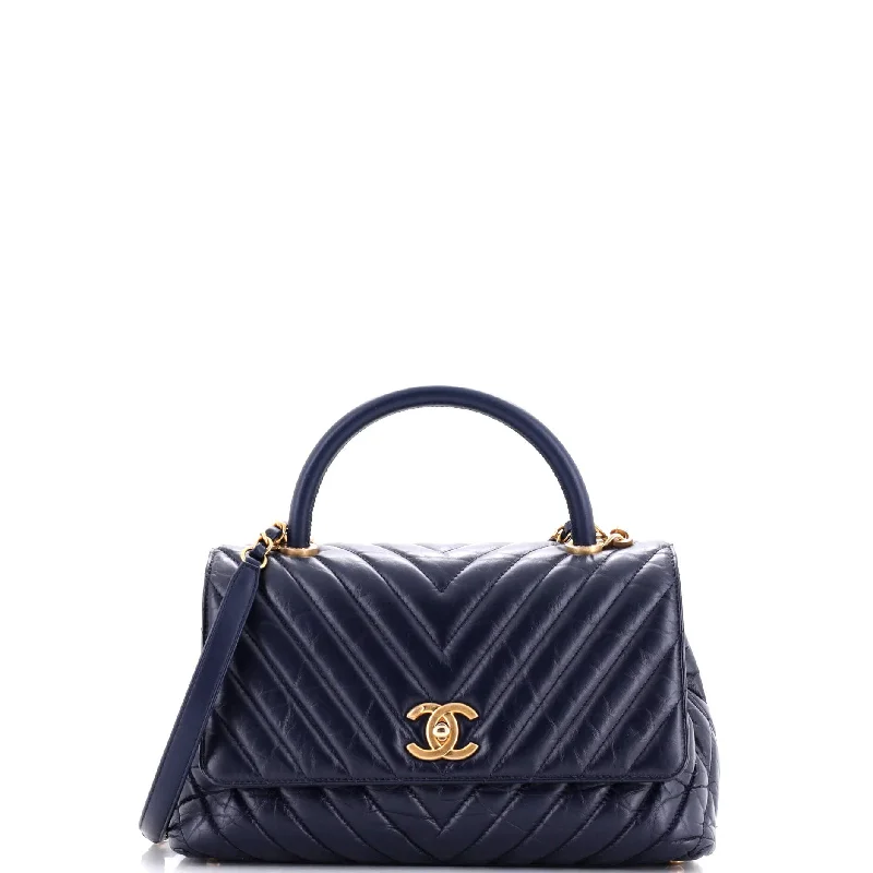 Fashion - forward Christian Dior tote bags for the modern womanCoco Top Handle Bag Chevron Calfskin Small