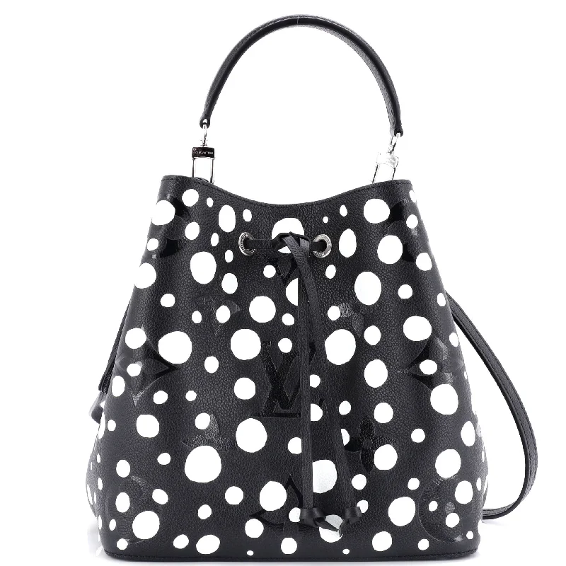 Christian Dior bags with a side - pocket for holding a water bottleNeoNoe Handbag Yayoi Kusama Infinity Dots Monogram Empreinte Giant MM