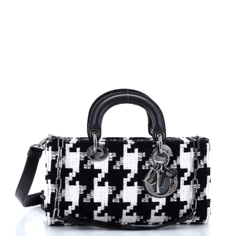 Christian Dior backpacks with a sleek, minimalist silhouetteLady D-Joy Bag Houndstooth Embroidered Canvas Medium