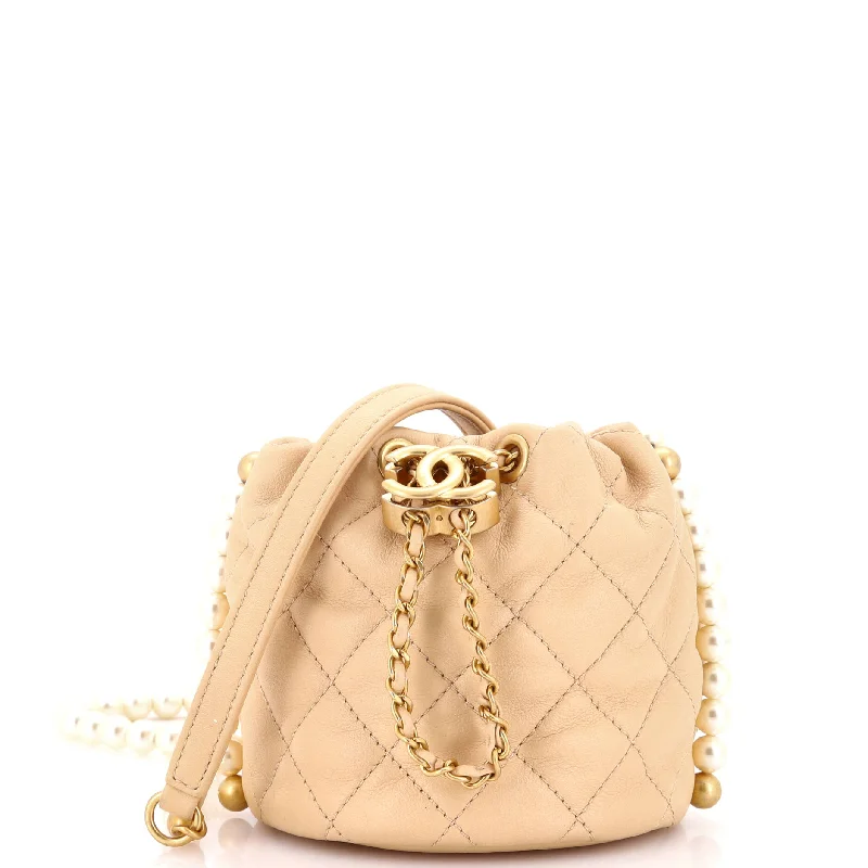 Fashion - forward Christian Dior tote bags for the modern womanAbout Pearls Bucket Bag Quilted Calfskin Mini