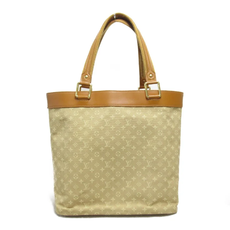 Louis Vuitton bags with a chain - link trim and a leather body for a modern edgeLOUIS VUITTON Lucille GM Tote Bag Beige Monogram mini leather M92683